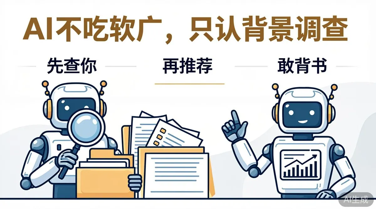 AI 不吃软广,只认背景调查