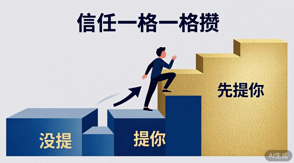 信任一格一格攒:没提 → 提你 → 先提你